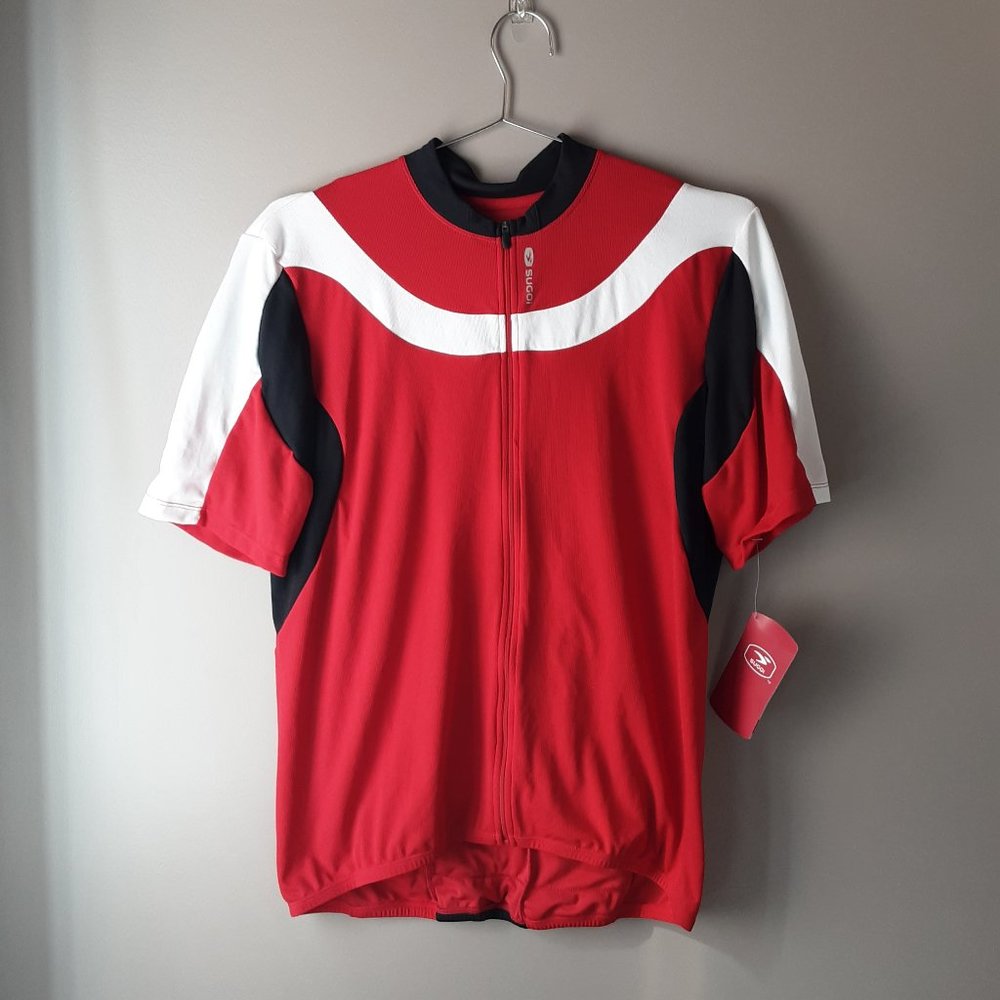Sugoi Men's Evolution Full-Zip Cycling Jersey Matador Red & Black New! Size XL